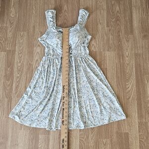 Almost Famous Light Blue Floral Mini Dress With Built In Bra